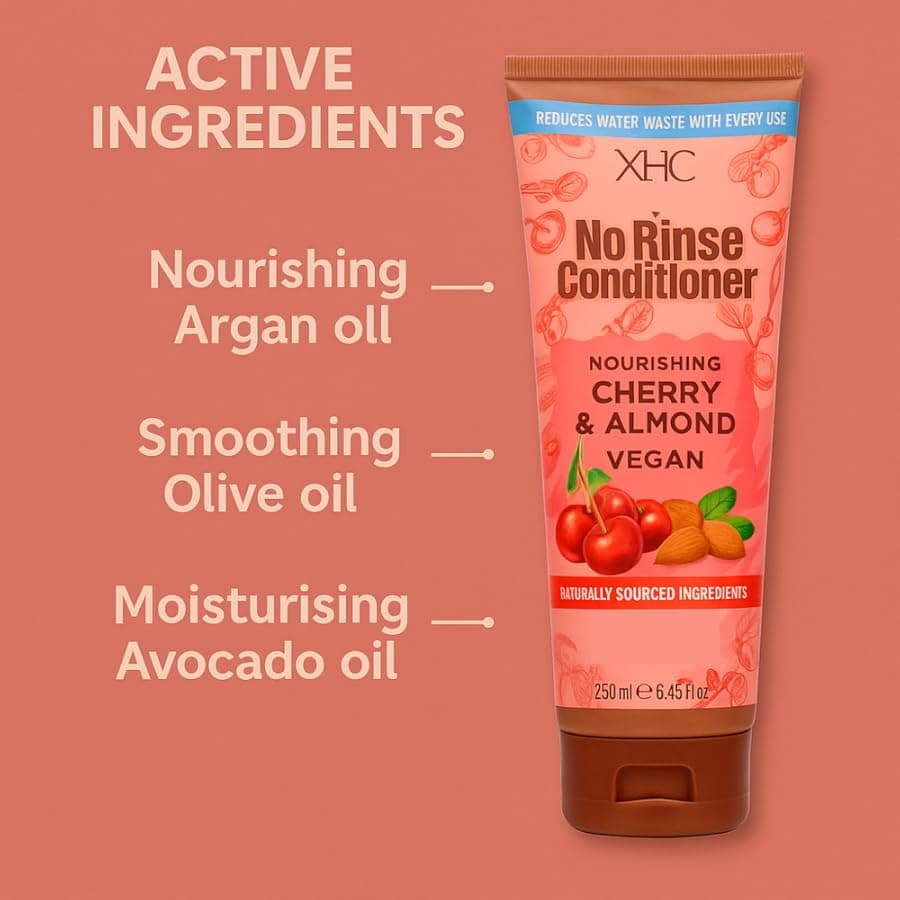XHC No Rinse Conditioner active ingredients: argan, olive and avocado oils