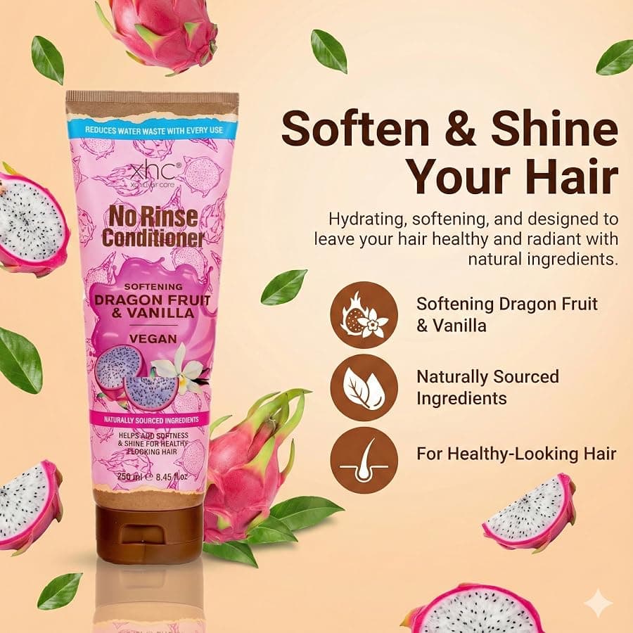 XHC Dragon Fruit & Vanilla No Rinse Conditioner with dragon fruit